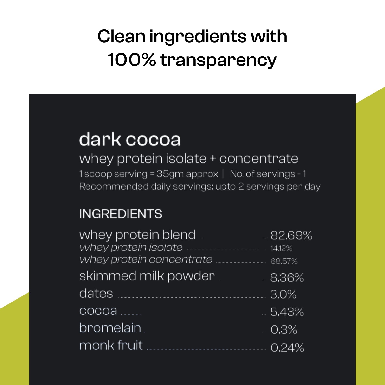 Dark Cocoa 24 g Protein Powder - Pack of 6 sachets