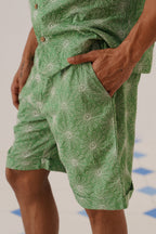 Solar Bloom Cotton Shorts