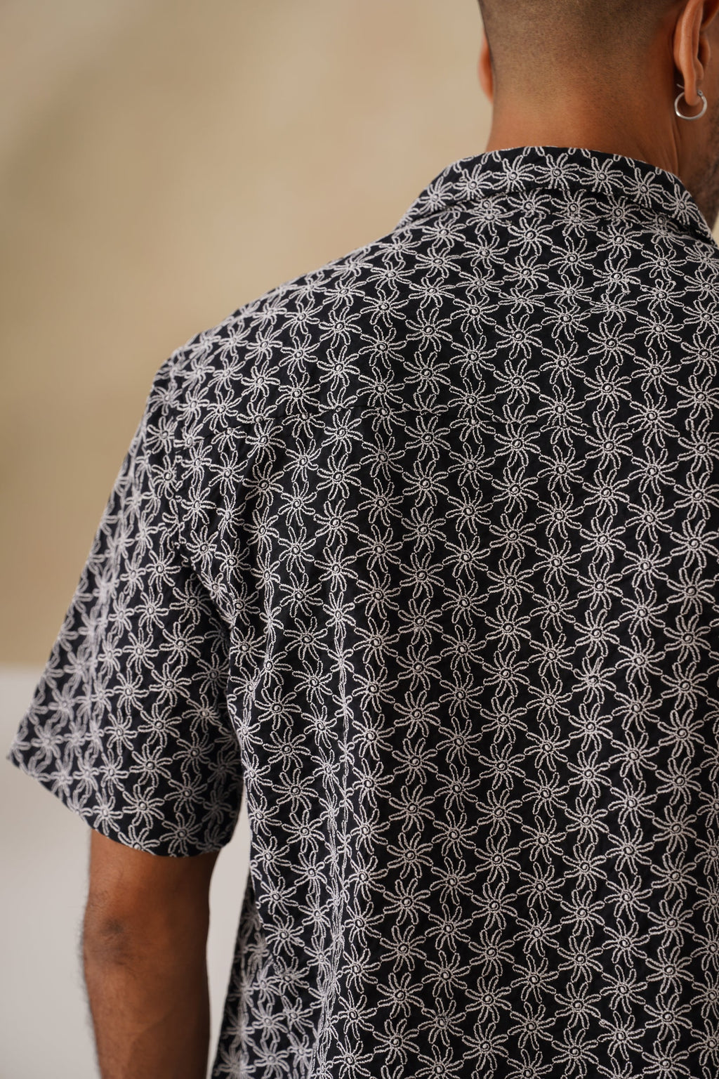 Midnight Bloom Cotton Shirt