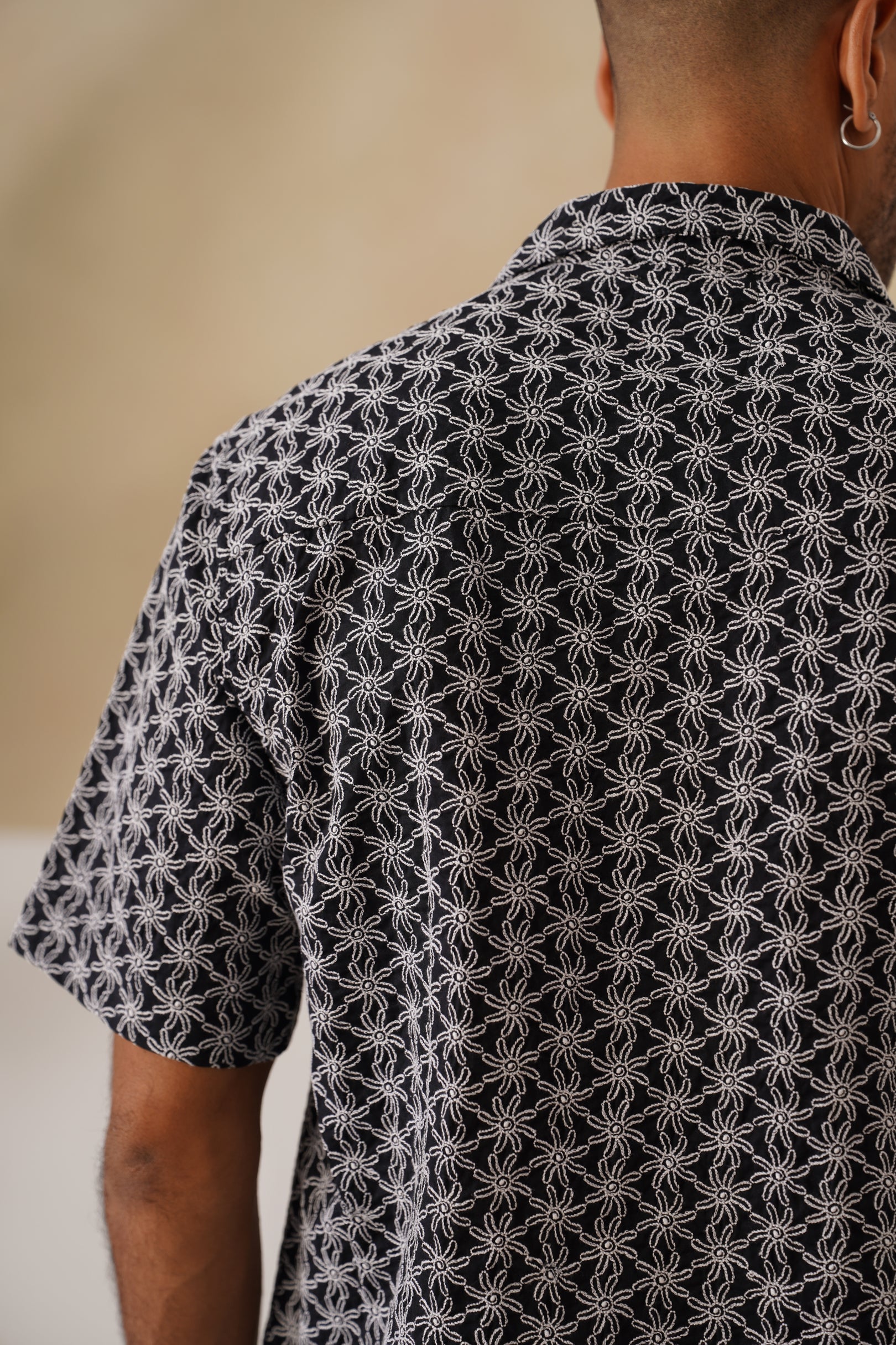 Midnight Bloom Cotton Shirt