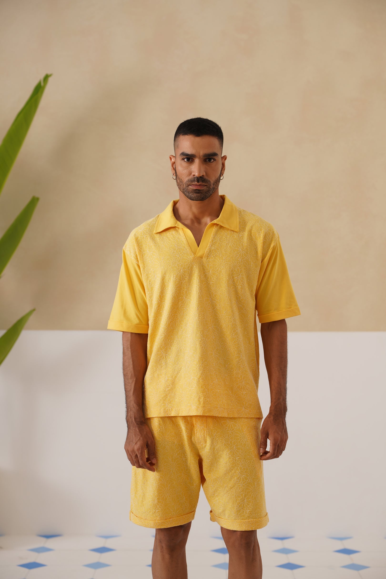 Shady Blooms Cotton Knit T-Shirt