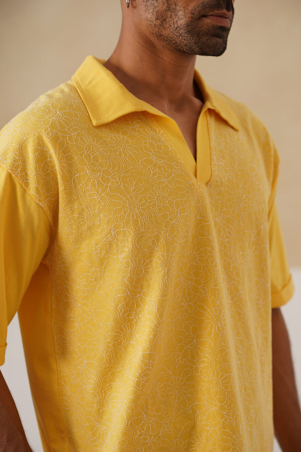 Shady Blooms Cotton Knit T-Shirt