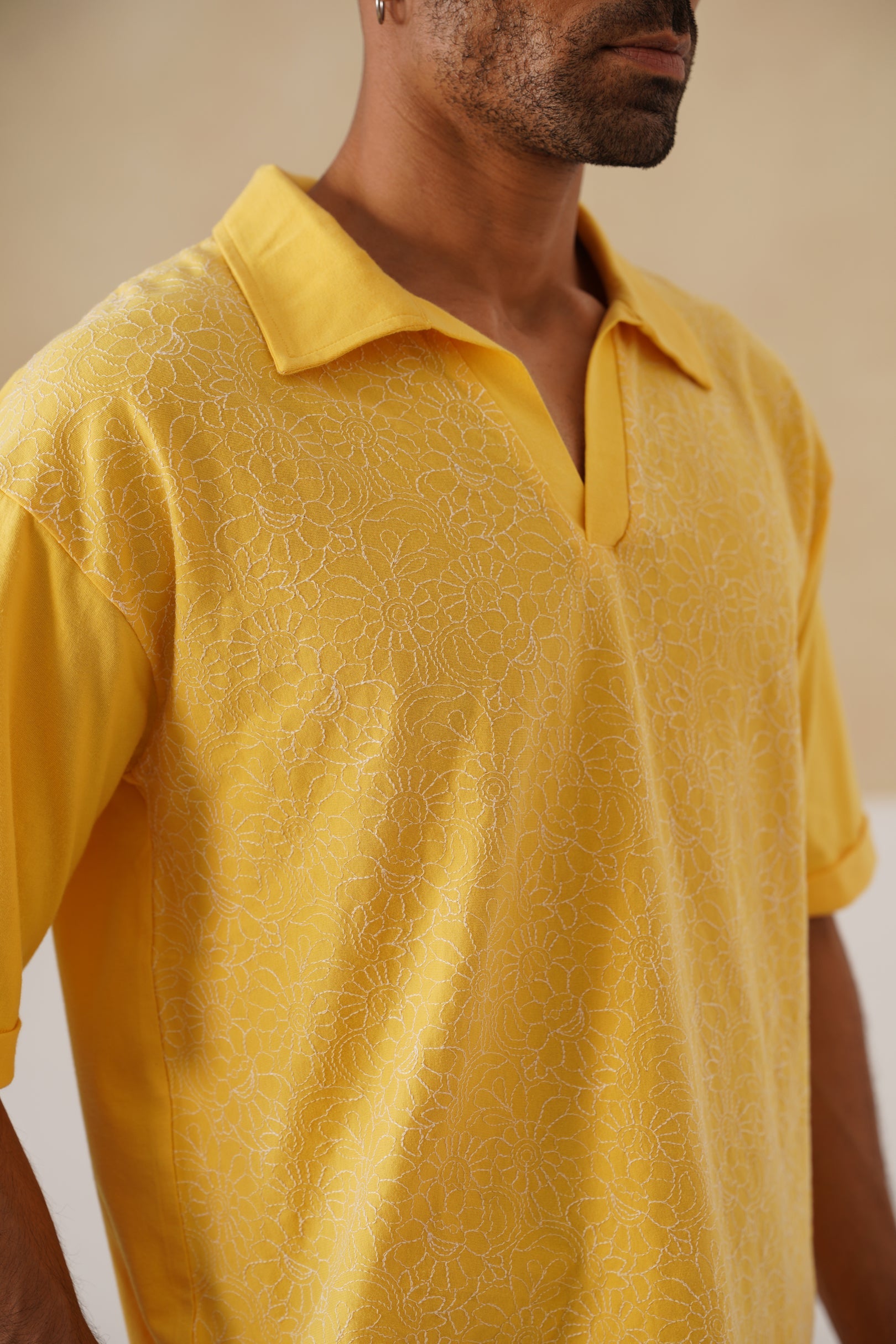 Shady Blooms Cotton Knit T-Shirt