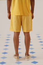 Shady Blooms Cotton Knit Shorts