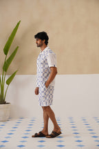 Knotty Krabs (Linen) Co-ord Set - Salt (White)