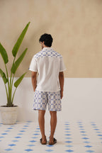 Knotty Krabs (Linen) Co-ord Set - Salt (White)