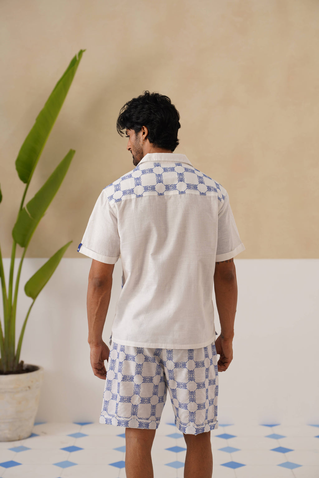 Knotty Krabs (Linen) Co-ord Set - Salt (White)