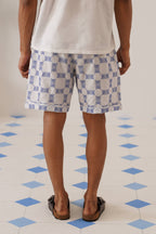 Knotty Krabs (Linen) Shorts - Salt (White)