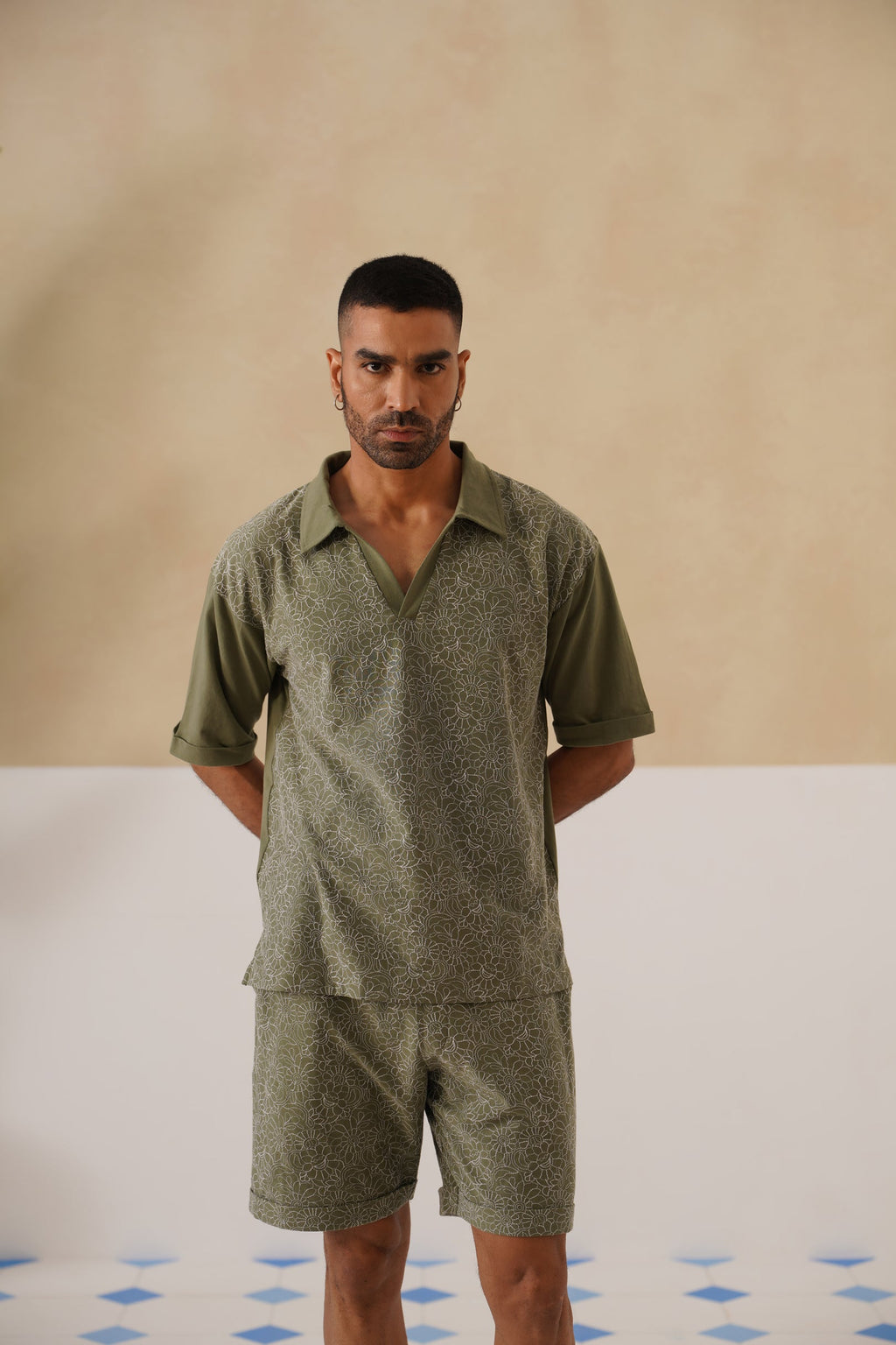 Shady Blooms Cotton Knit T-Shirt