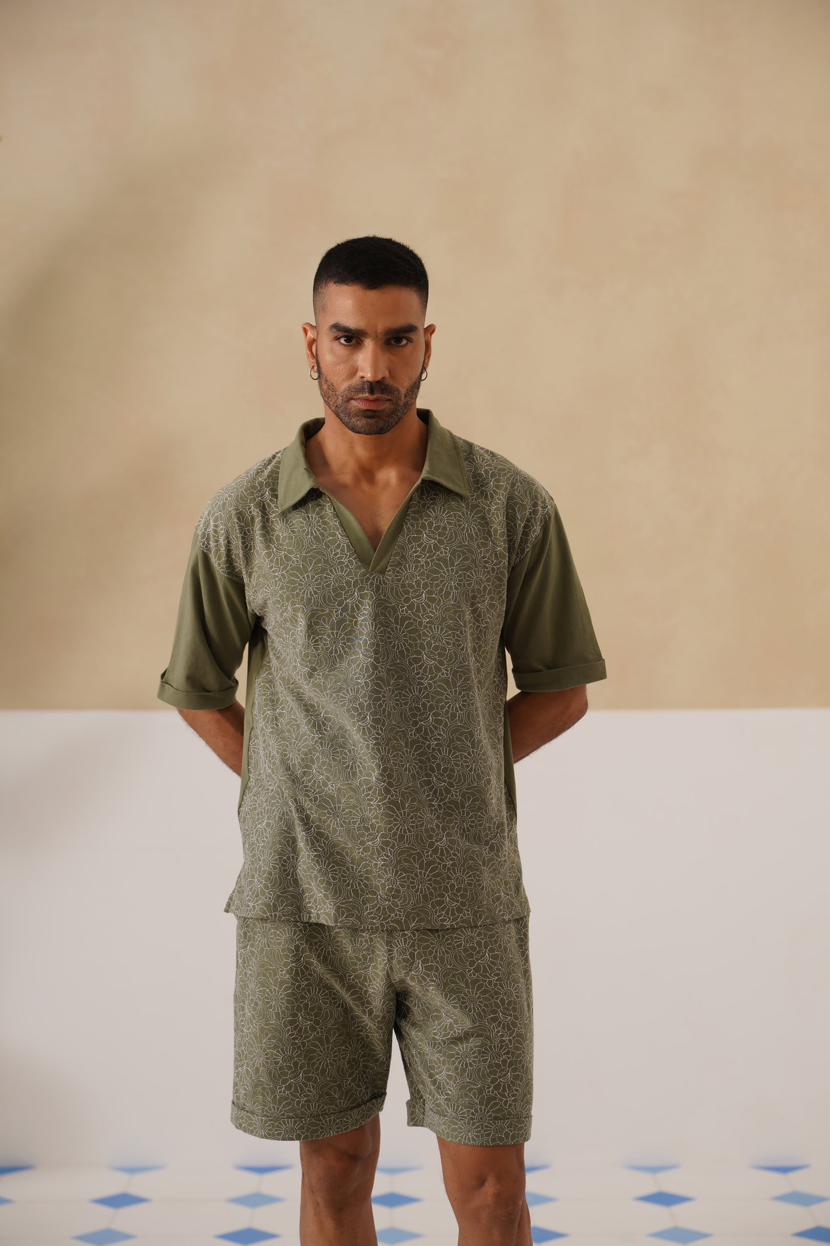 Shady Blooms Cotton Knit T-Shirt