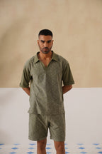 Shady Blooms Cotton Knit Shorts