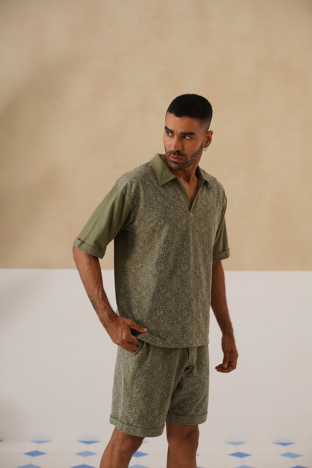 Shady Blooms Cotton Knit T-Shirt