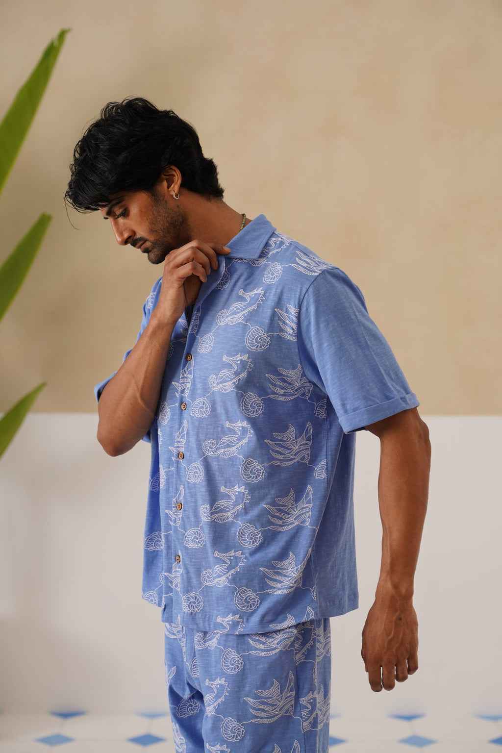 Tidal Tales Cotton Slub Knit Shirt