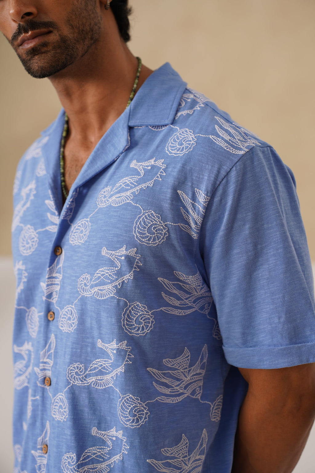 Tidal Tales Cotton Slub Knit Shirt