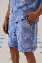 Tidal Tales Cotton Slub Knit Shorts