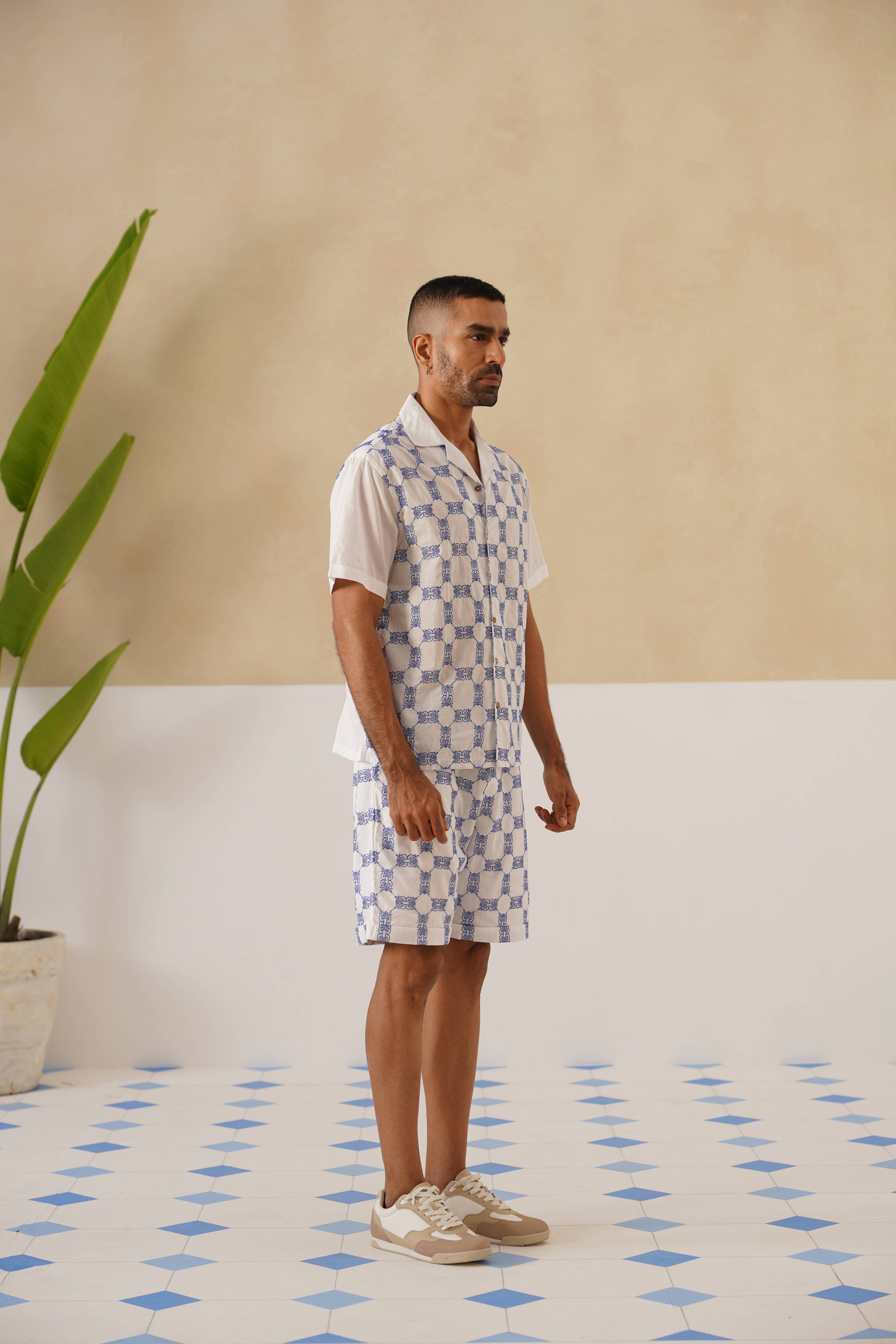 Knotty Krabs (Cotton) Co-ord Set - Salt (White)