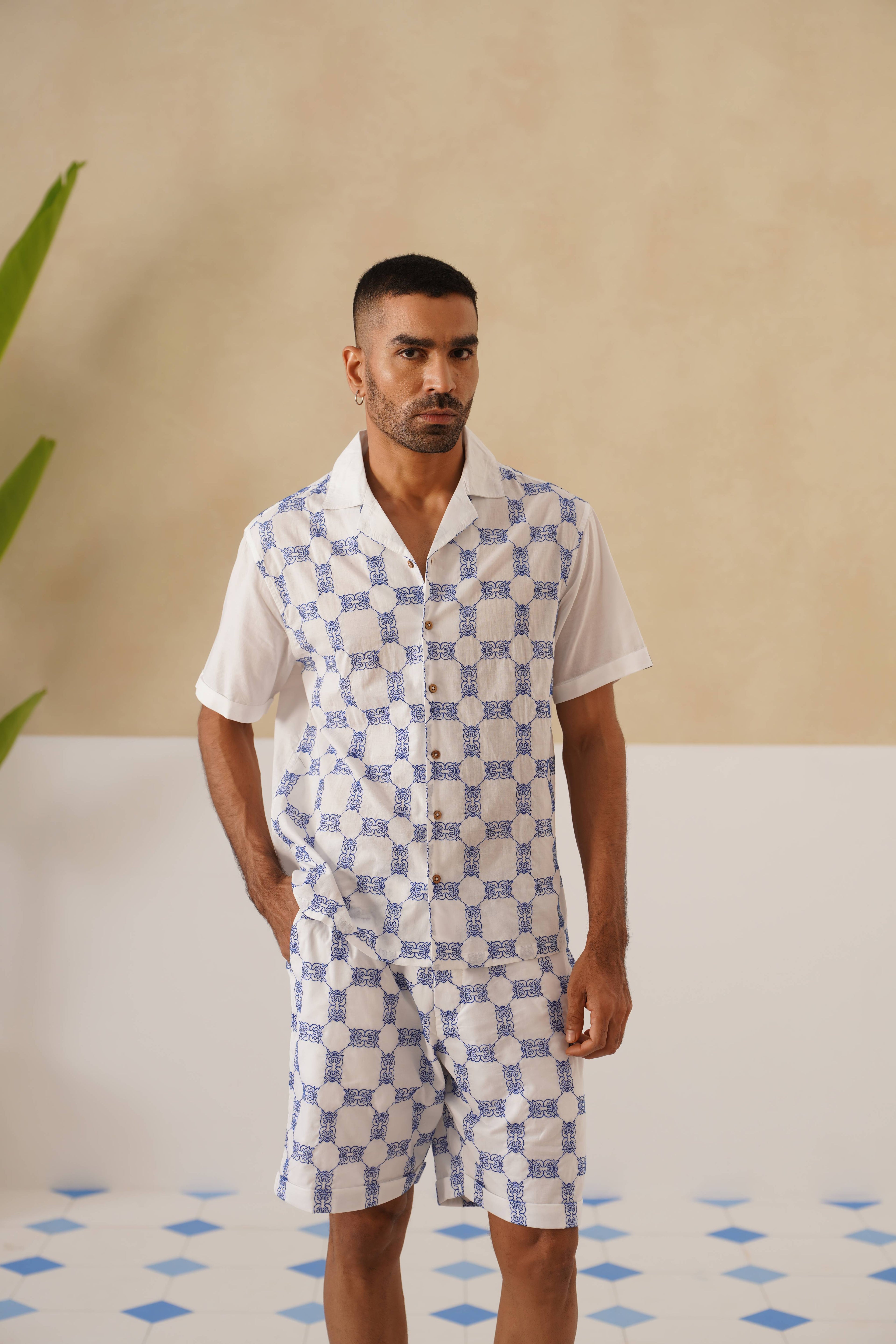 Knotty Krabs (Cotton) Co-ord Set - Salt (White)