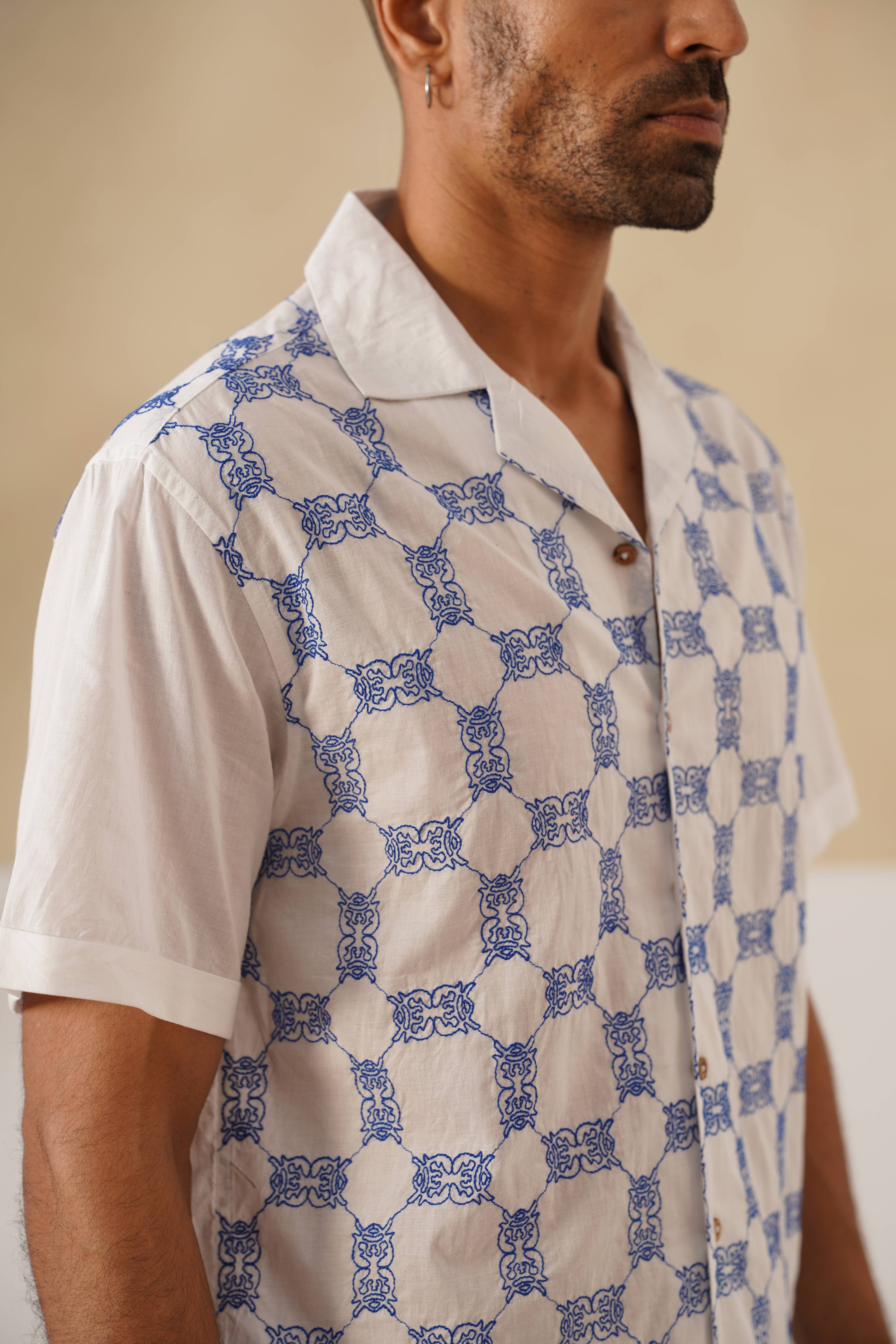 Knotty Krabs (Cotton) Co-ord Set - Salt (White)