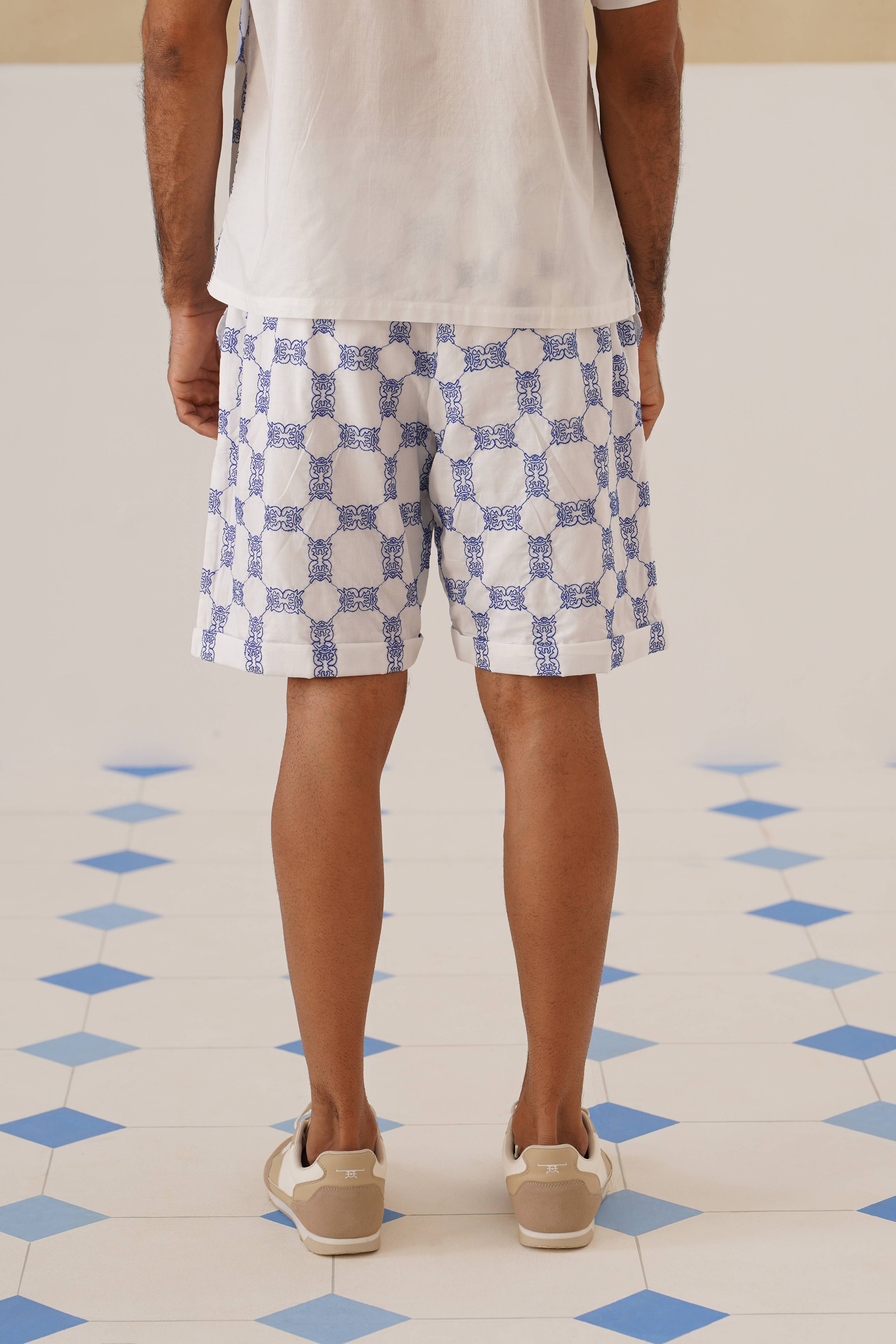 Knotty Krabs (Cotton) Shorts - Salt (White)