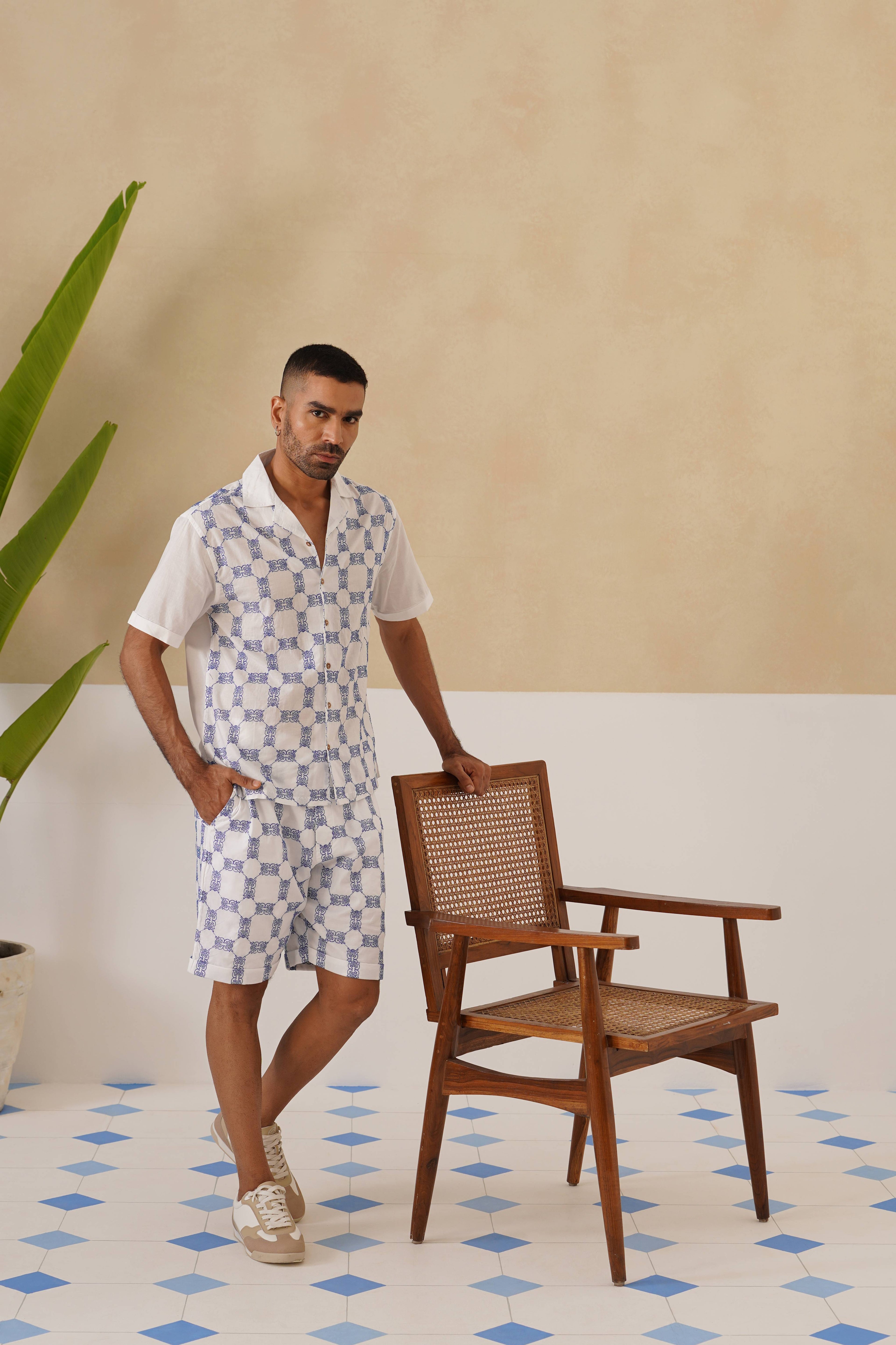 Knotty Krabs (Cotton) Shorts - Salt (White)