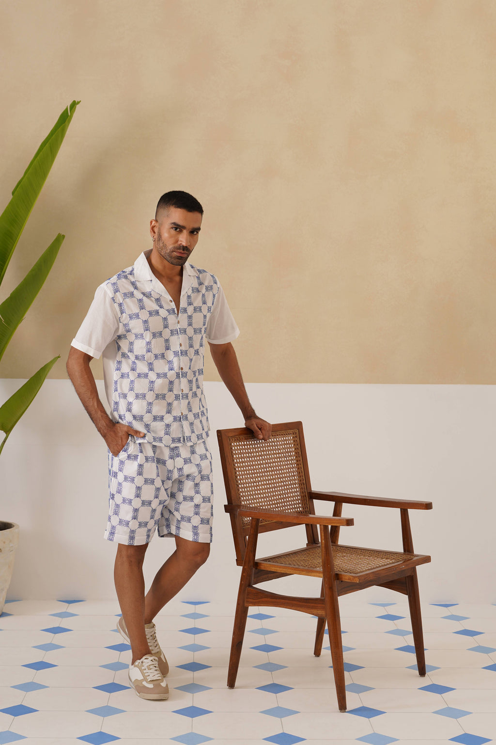 Knotty Krabs (Cotton) Co-ord Set - Salt (White)