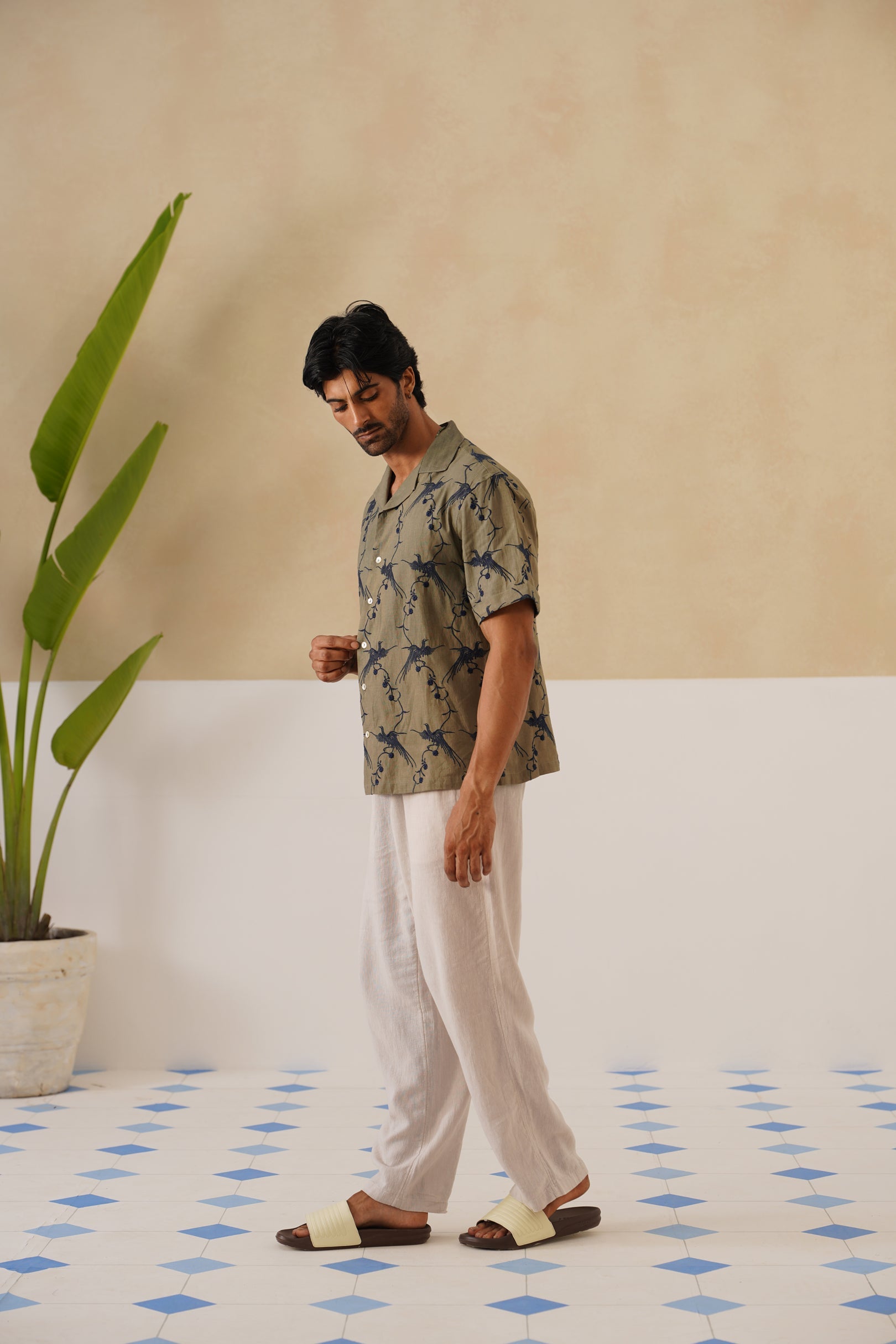Plume & Bloom Cotton Linen Shirt