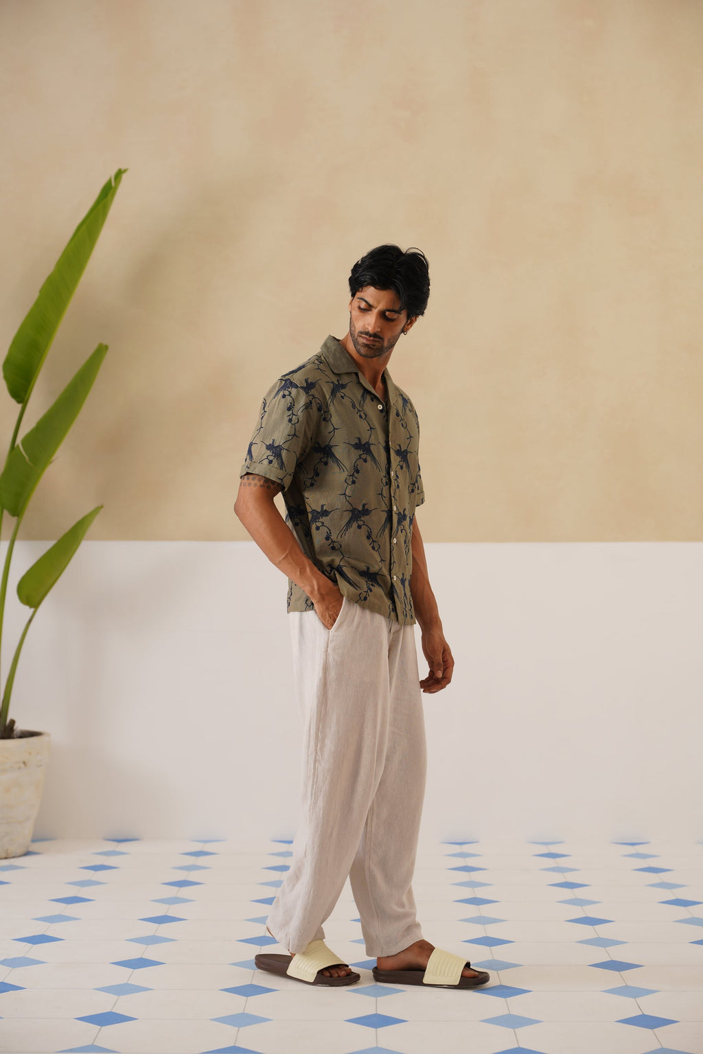 Plume & Bloom Cotton Linen Shirt