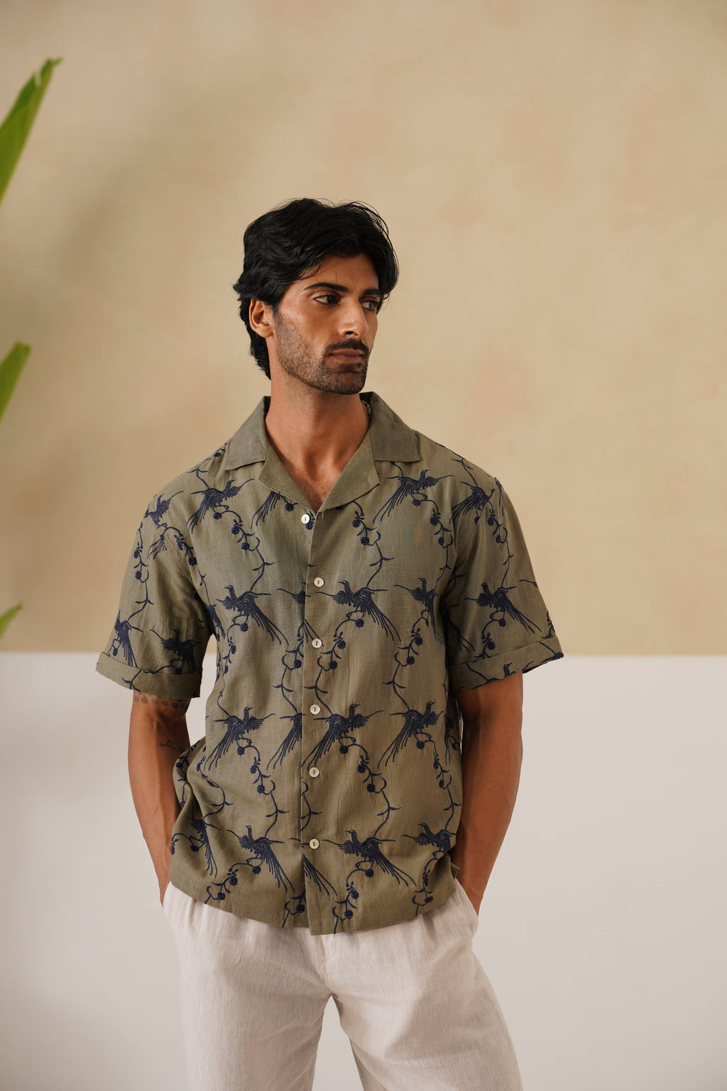 Plume & Bloom Cotton Linen Shirt