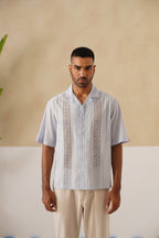 Coastal Lattice 100 % Cotton Shirt