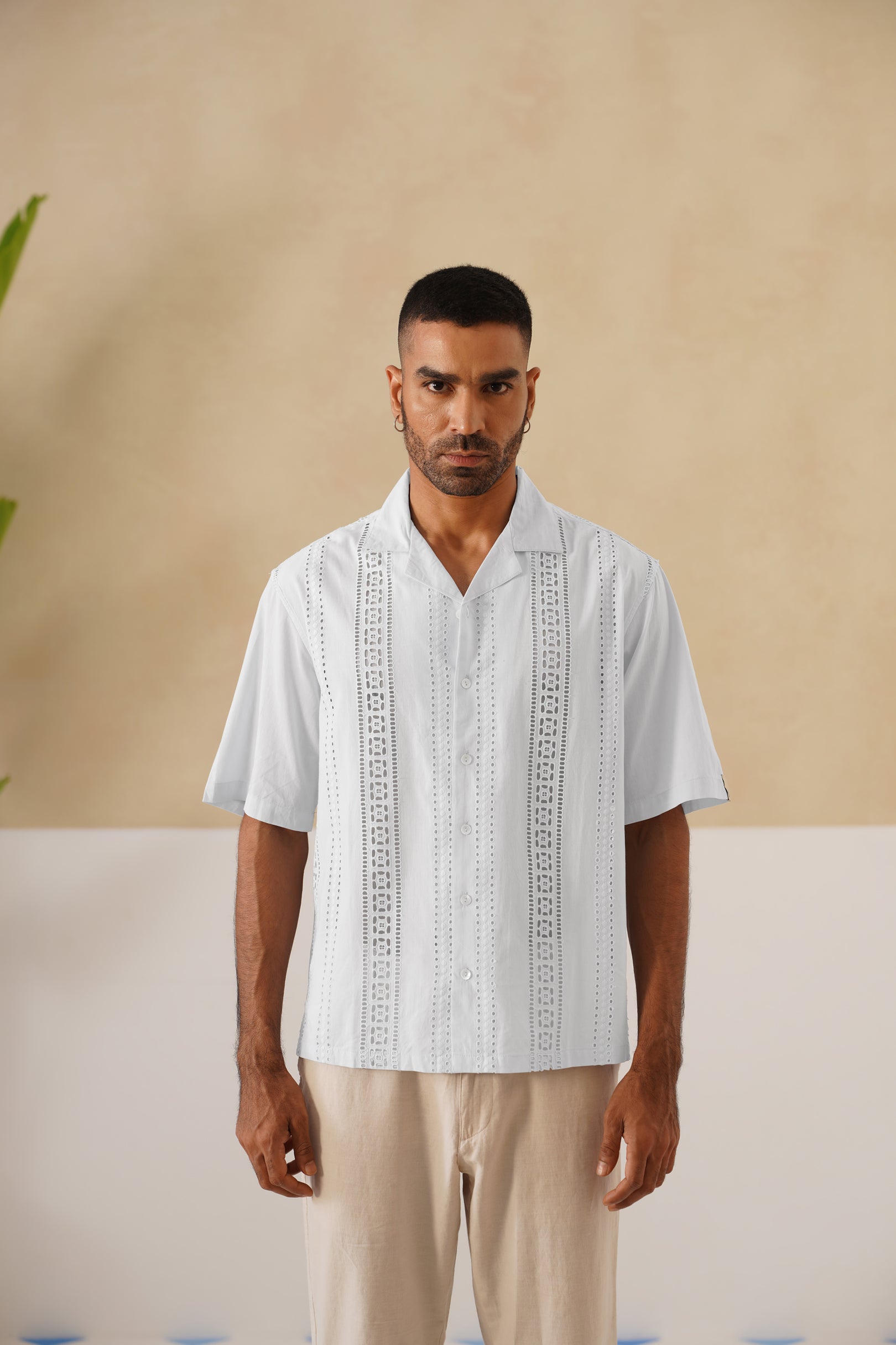 Coastal Lattice 100 % Cotton Shirt