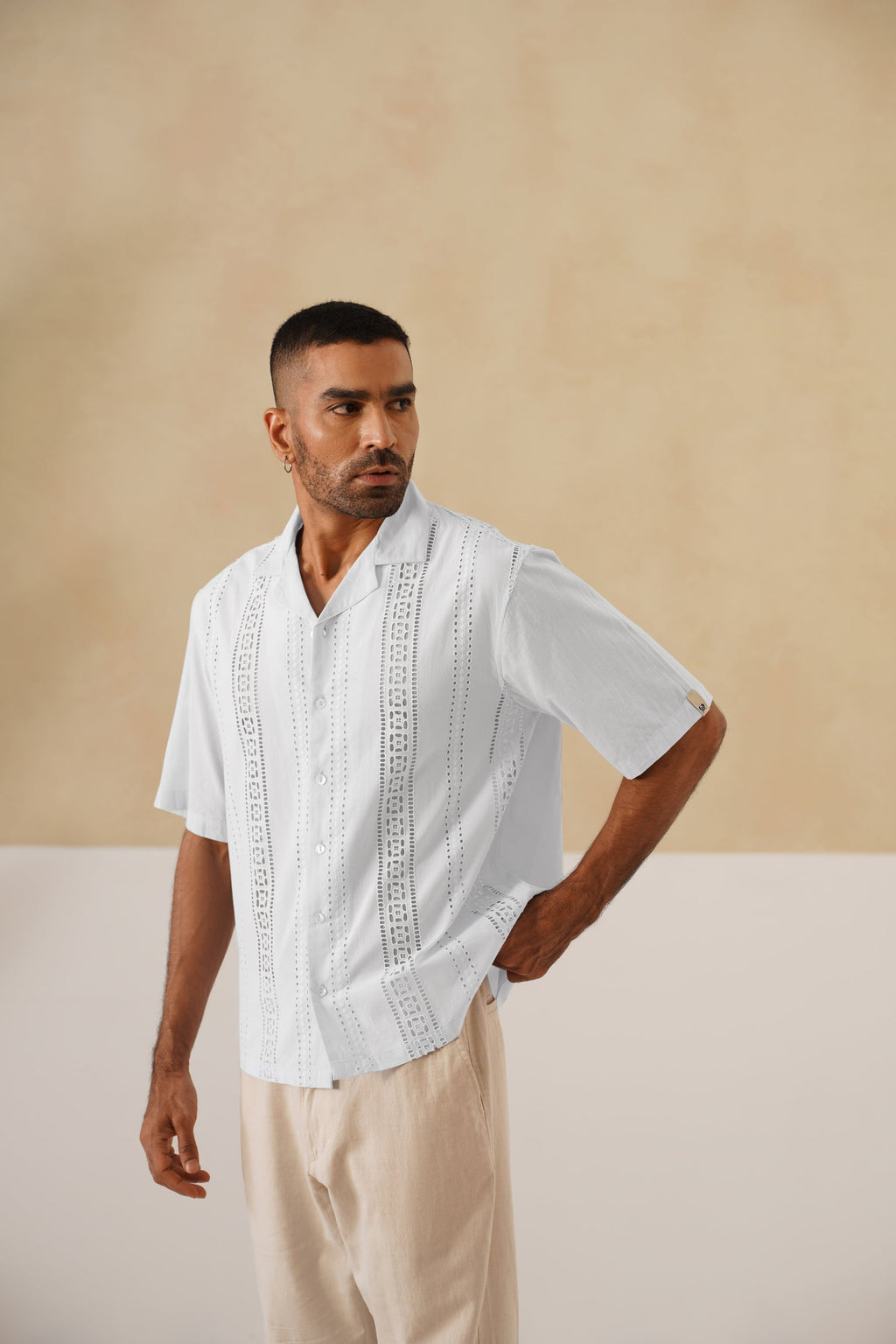 Coastal Lattice 100 % Cotton Shirt