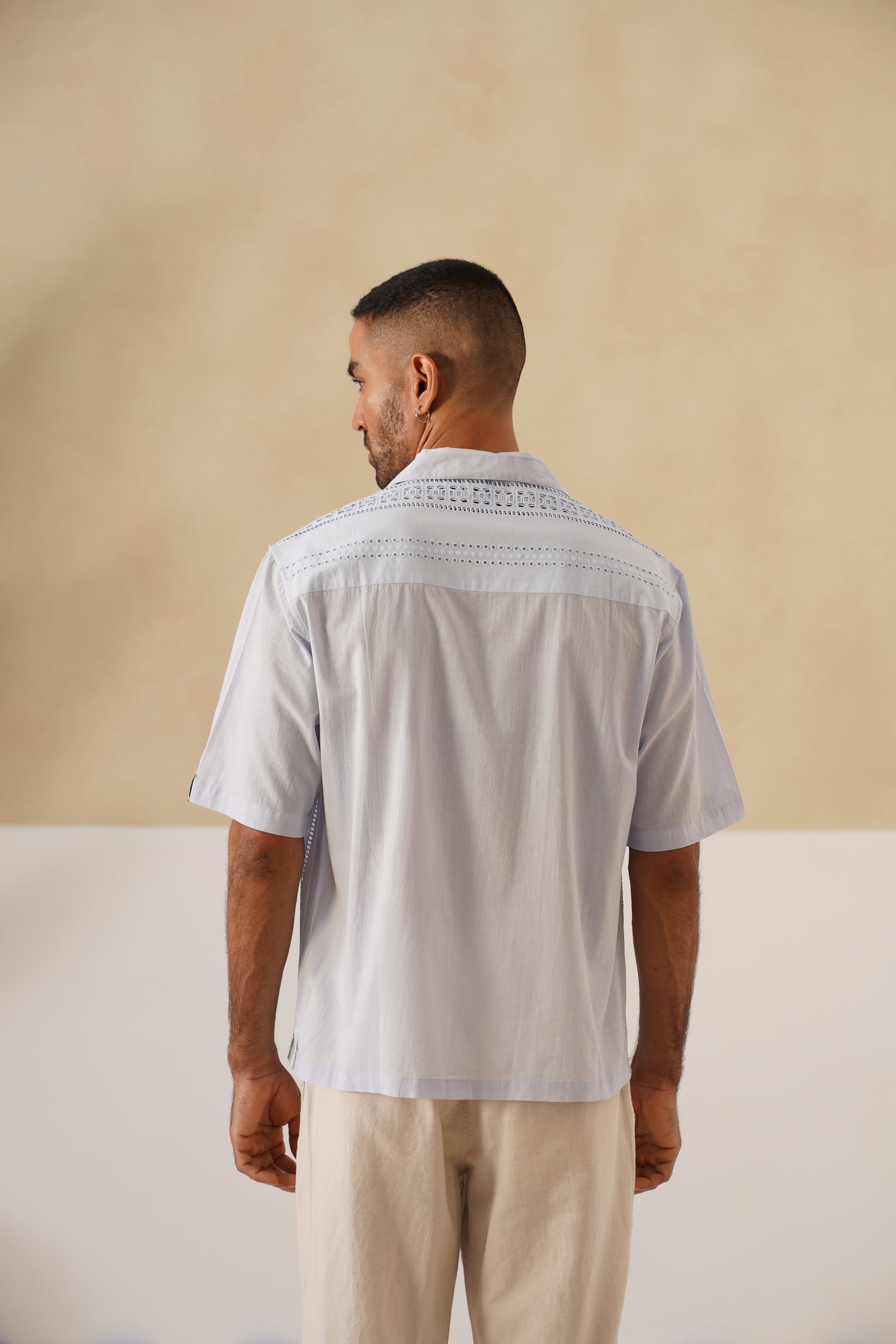 Coastal Lattice 100 % Cotton Shirt