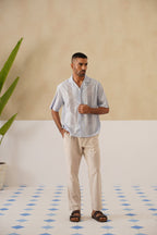 Coastal Lattice 100 % Cotton Shirt