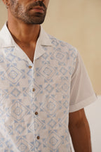 Frosted Geometry Cotton Shirt