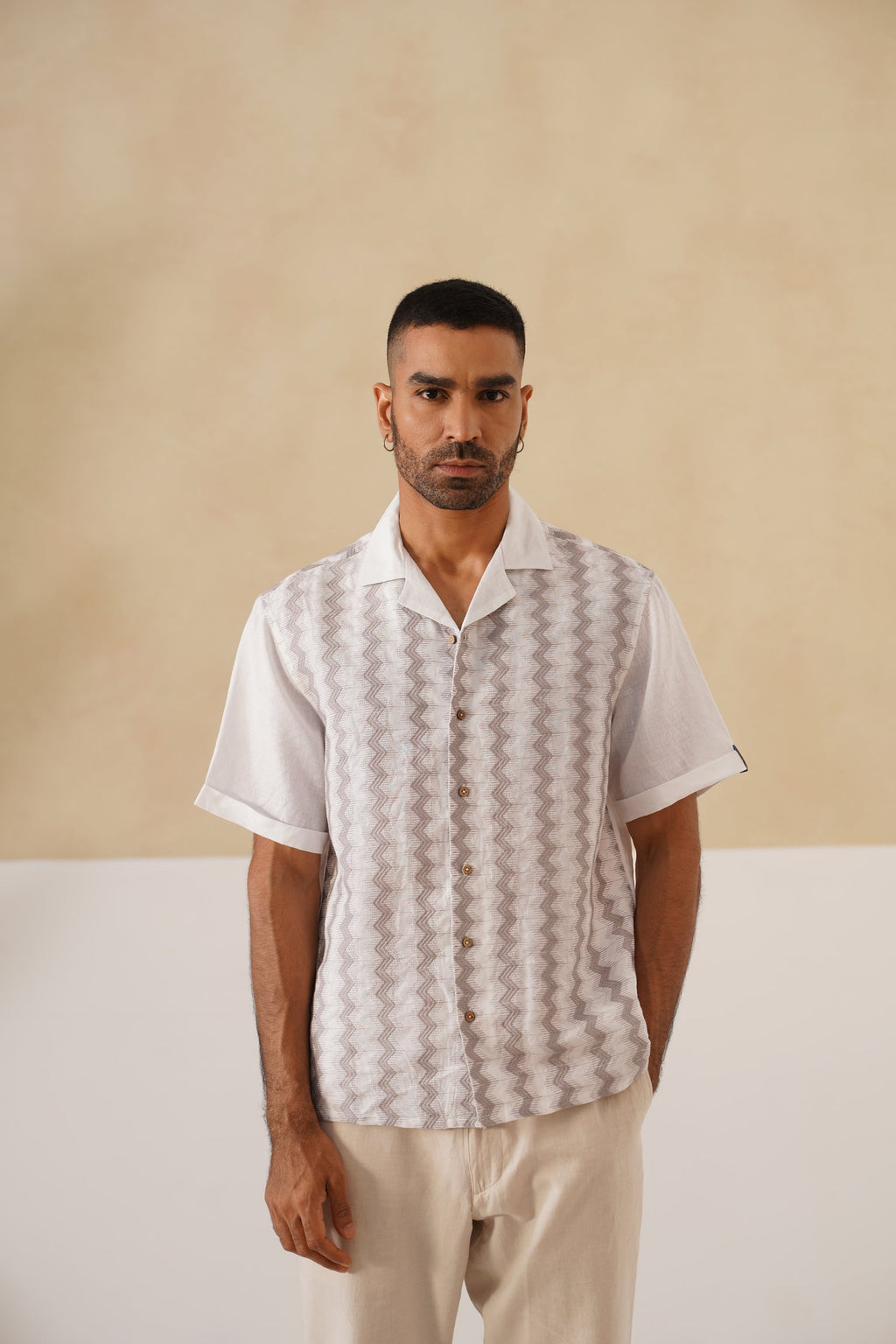 Waveform Cotton Linen Shirt