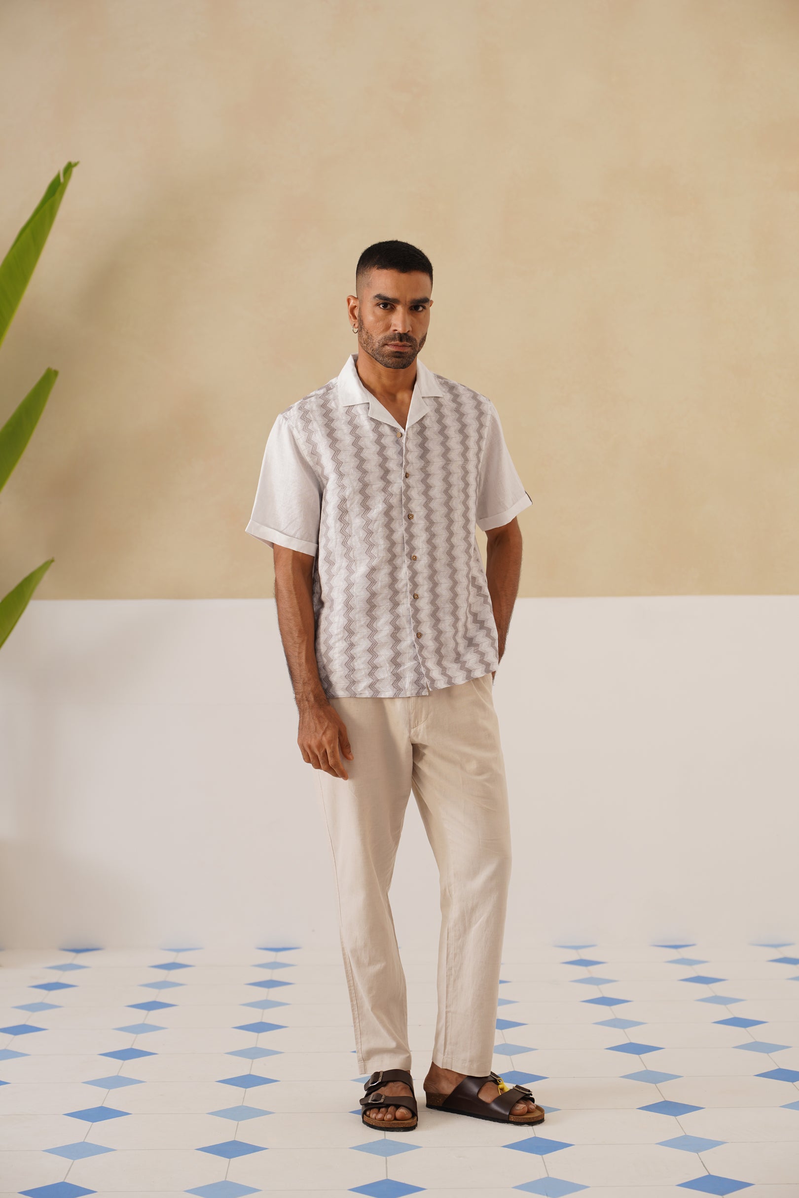 Waveform Cotton Linen Shirt