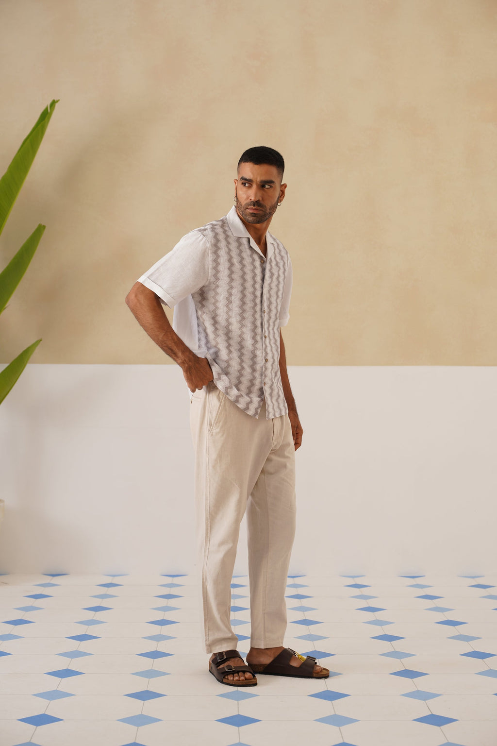 Waveform Cotton Linen Shirt