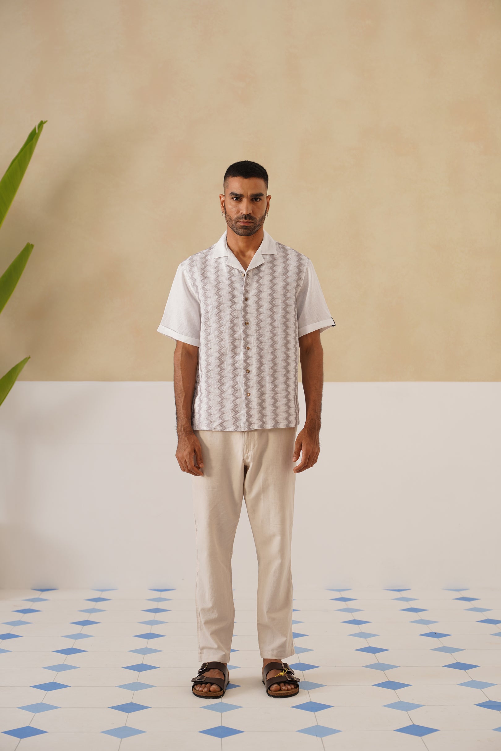 Waveform Cotton Linen Shirt
