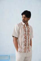 Twin Vines Cotton Linen Shirt