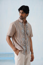 Twin Vines Cotton Linen Shirt