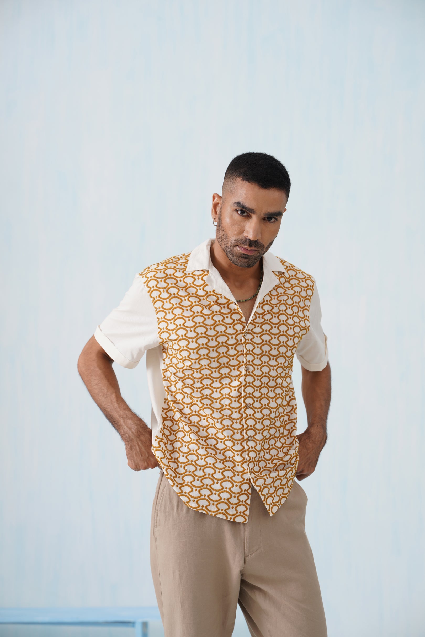 Golden Arc Cotton Shirt