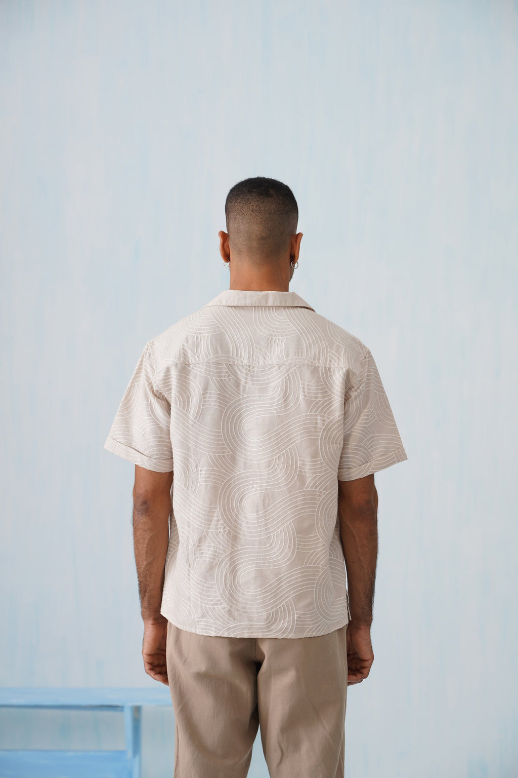 Dune Ripple Cotton Linen Shirt