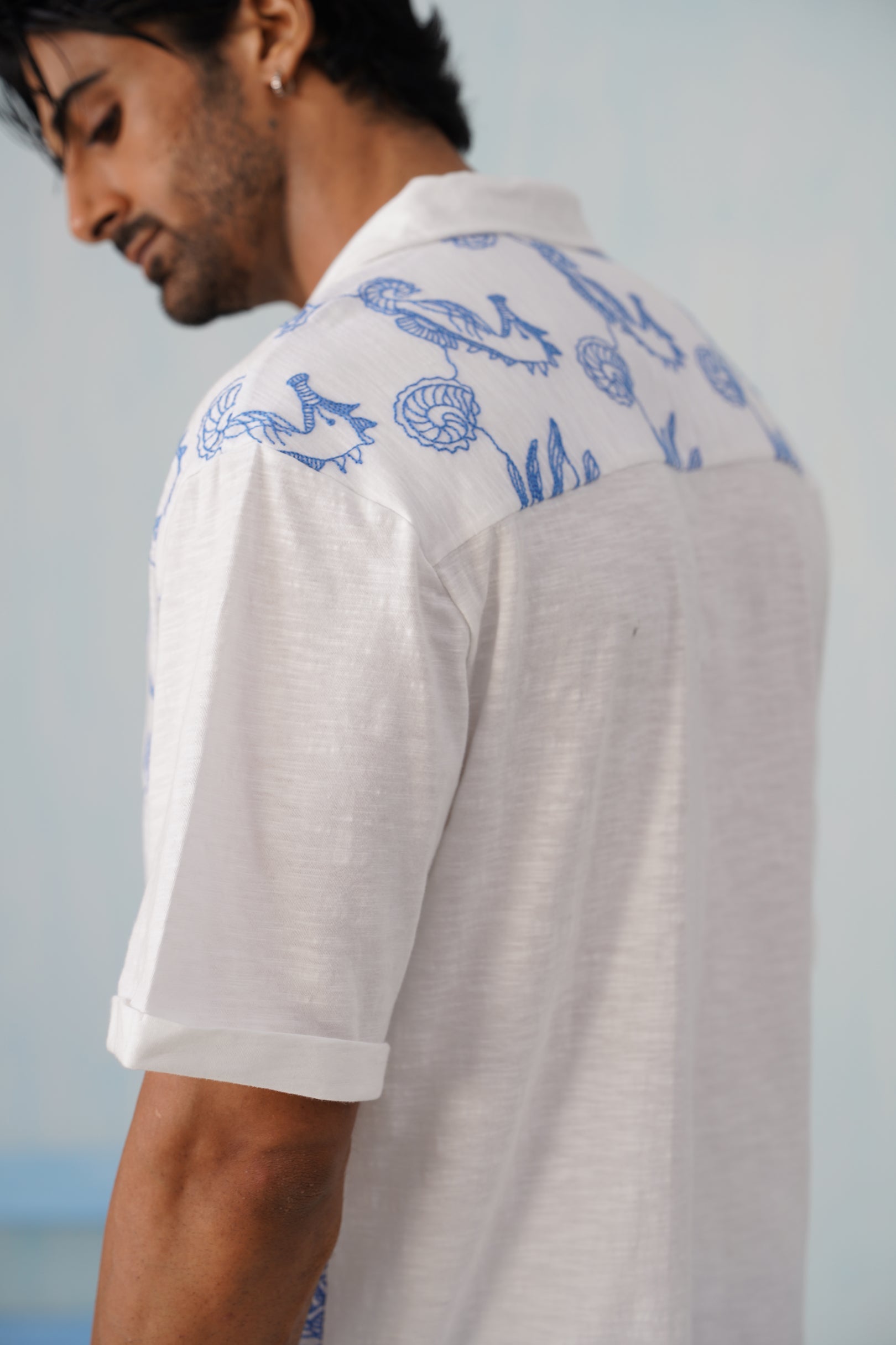 Tidal Tales Cotton Slub Knit Shirt