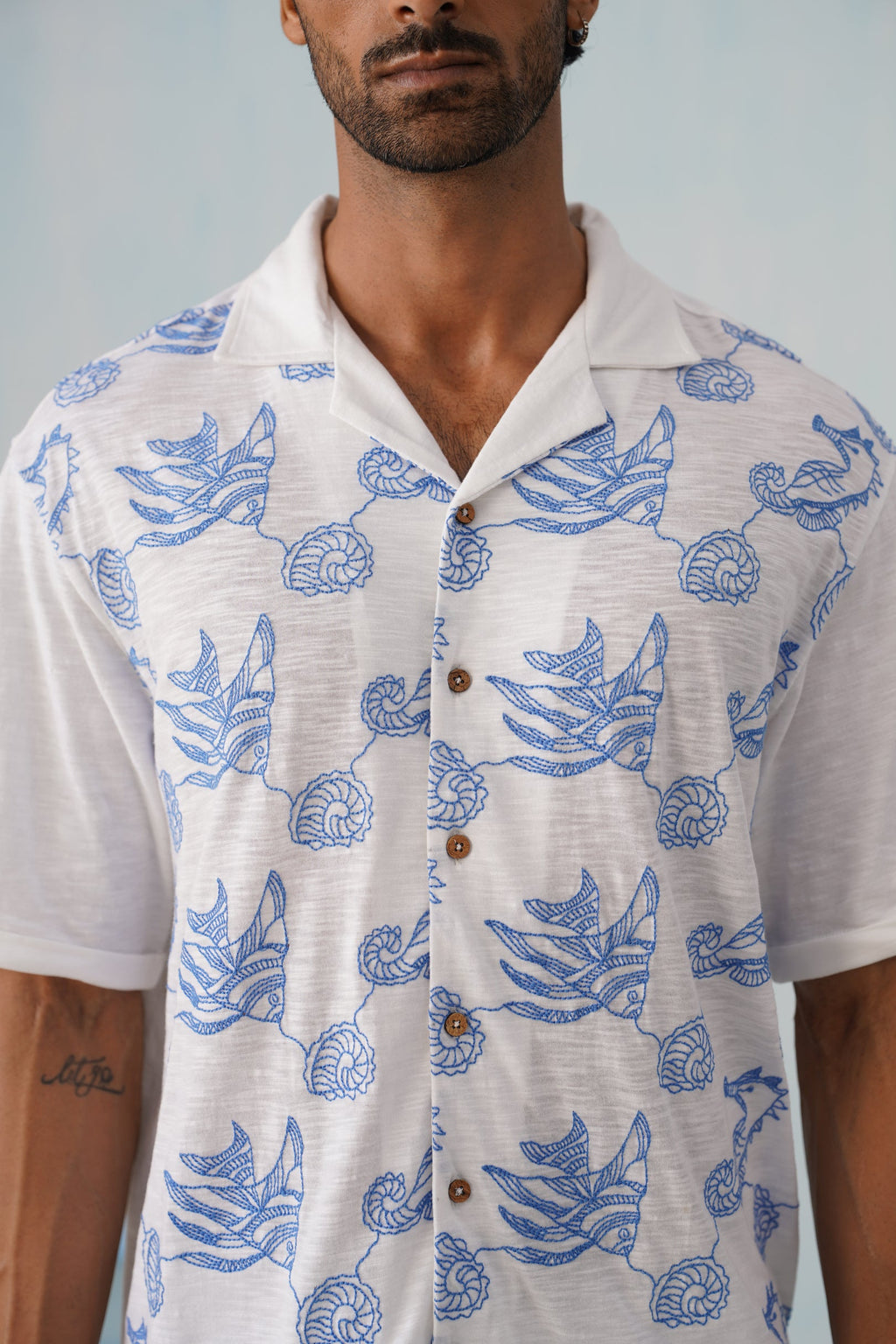 Tidal Tales Cotton Slub Knit Shirt