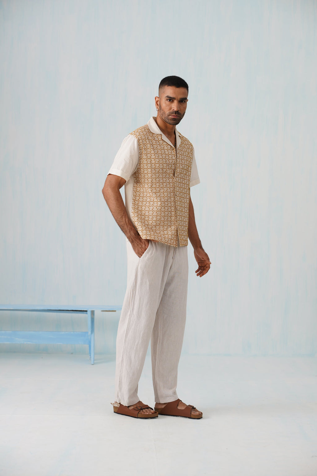 Sunburst Weave Cotton Shirt