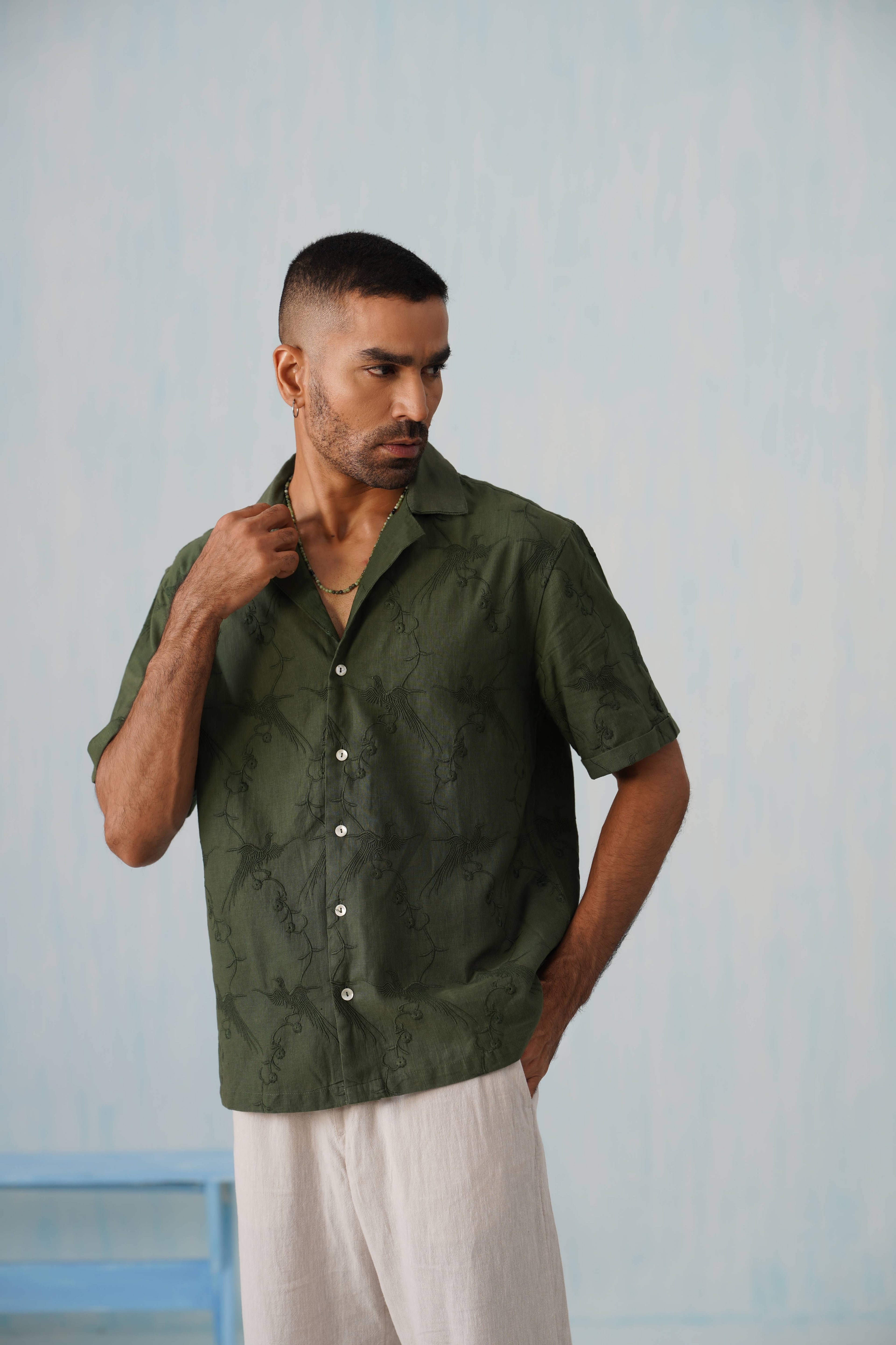 Plume & Bloom Cotton Linen Shirt