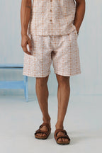 Amber Bloom Cotton Linen Shorts