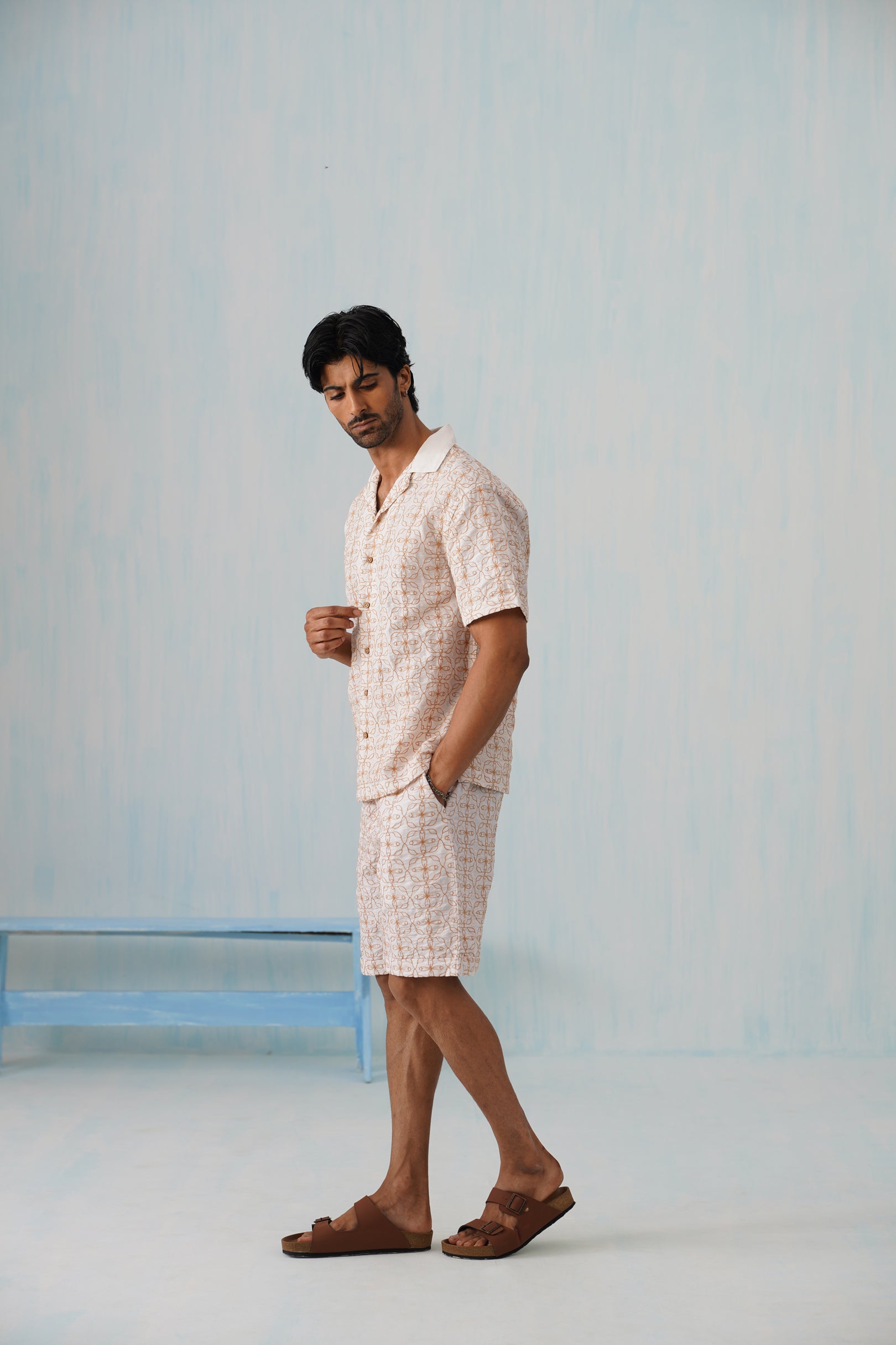 Amber Bloom Cotton Linen Co-ord Set