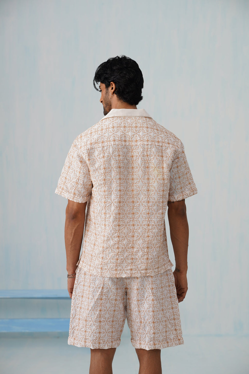 Amber Bloom Cotton Linen Shorts