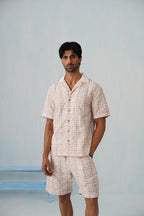 Amber Bloom Cotton Linen Shorts